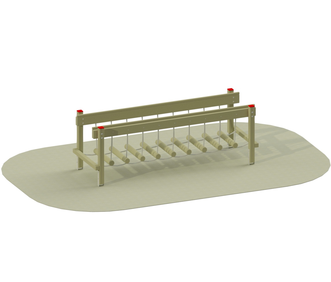 Kettenstegbrücke freistehend 3,50 m lang