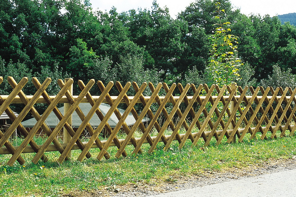 Scherenzaun 60 mm braun komplett