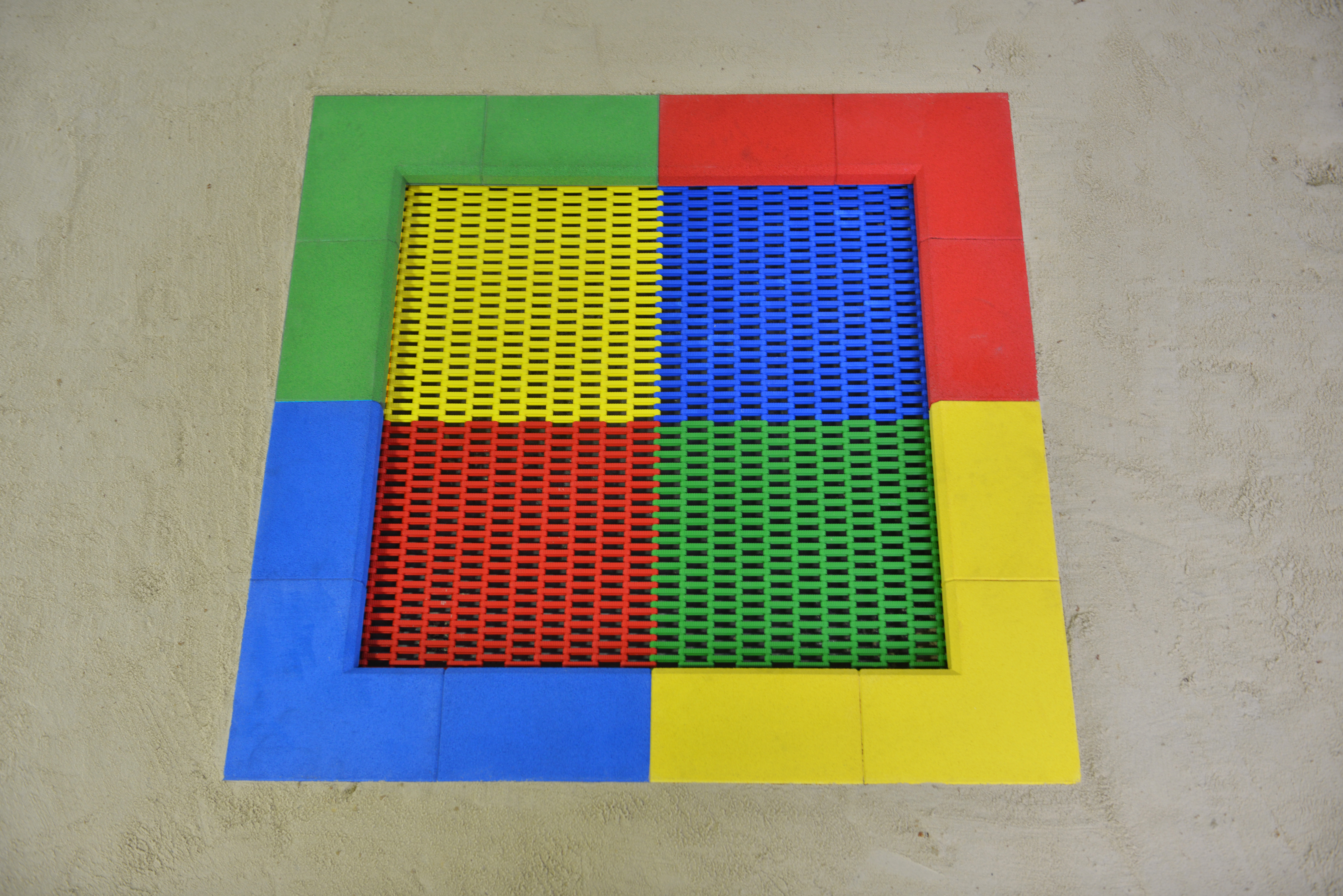 Trampolin, eckig, Einbautrampolin