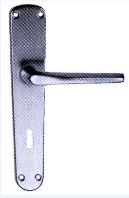 Alu-Drückergarnitur mit Langschildern