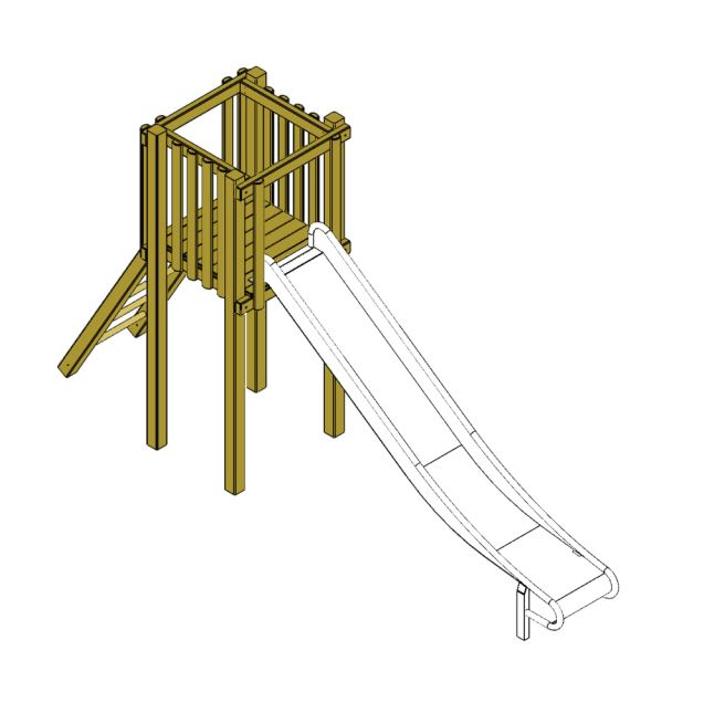 Rutschenturm 0,50 m breit