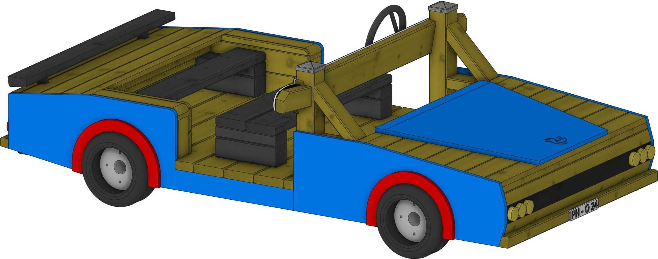 Auto mit HPL Verkleidung
