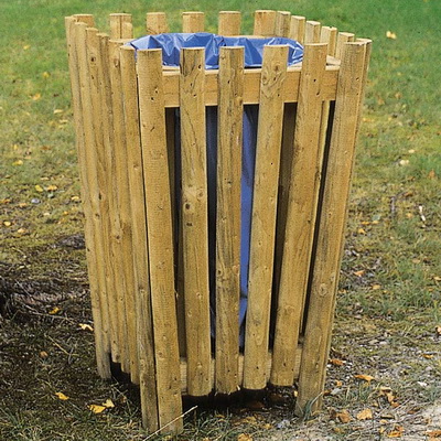 Papierkorb Mod. 1 60 x 60 x 85 cm grün