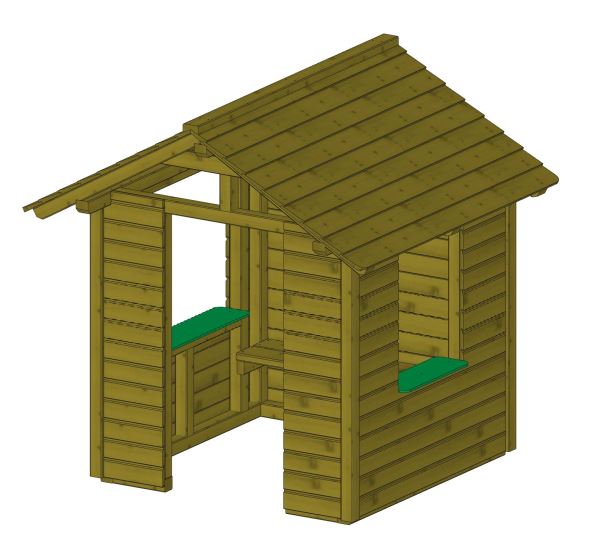 Kinderspielhaus Typ 2 L: 1,50 m