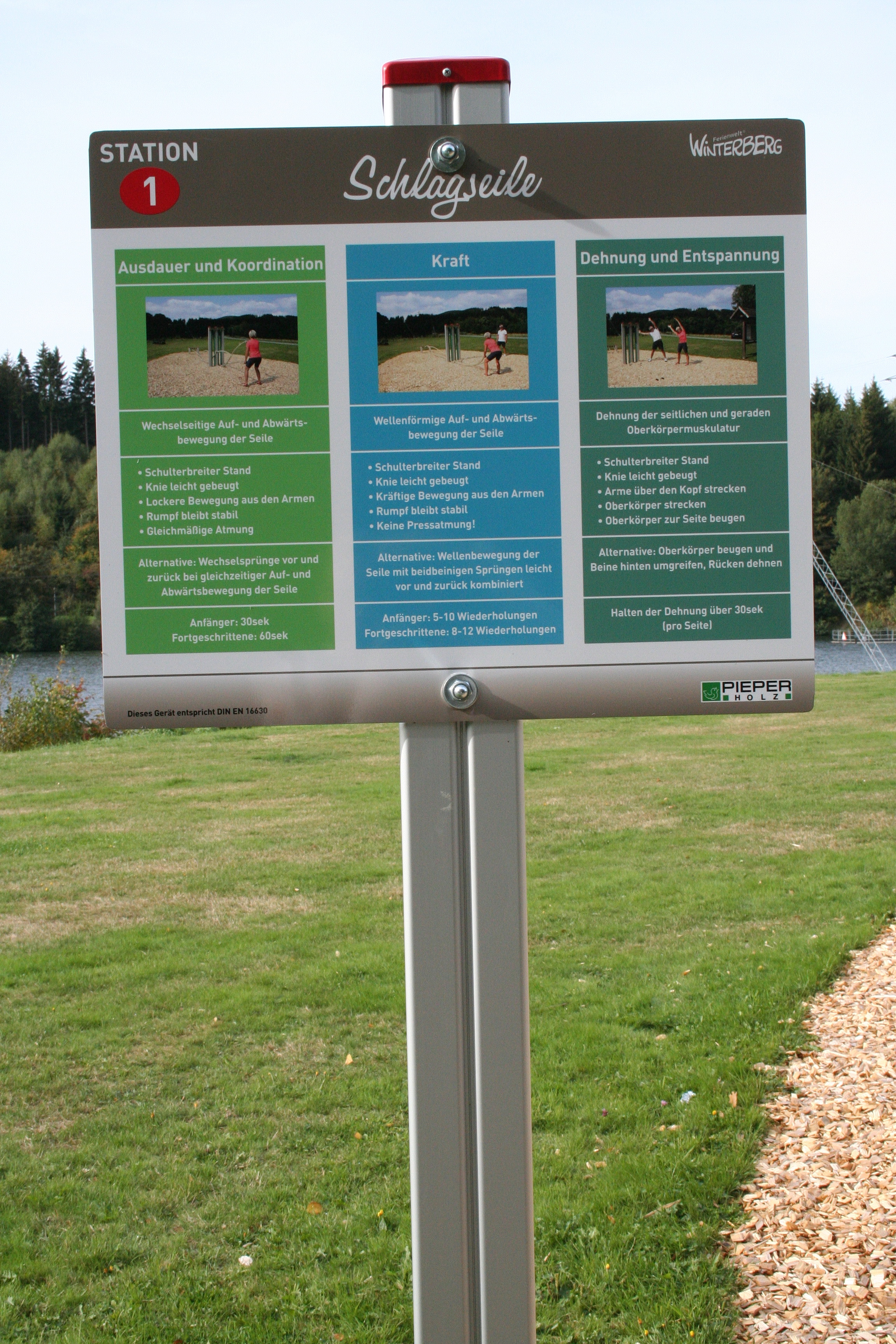 Hinweisschild je Einzelgerät