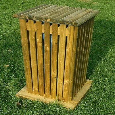 Papierkorb Mod. 2  60 x 60 x 85 cm grün