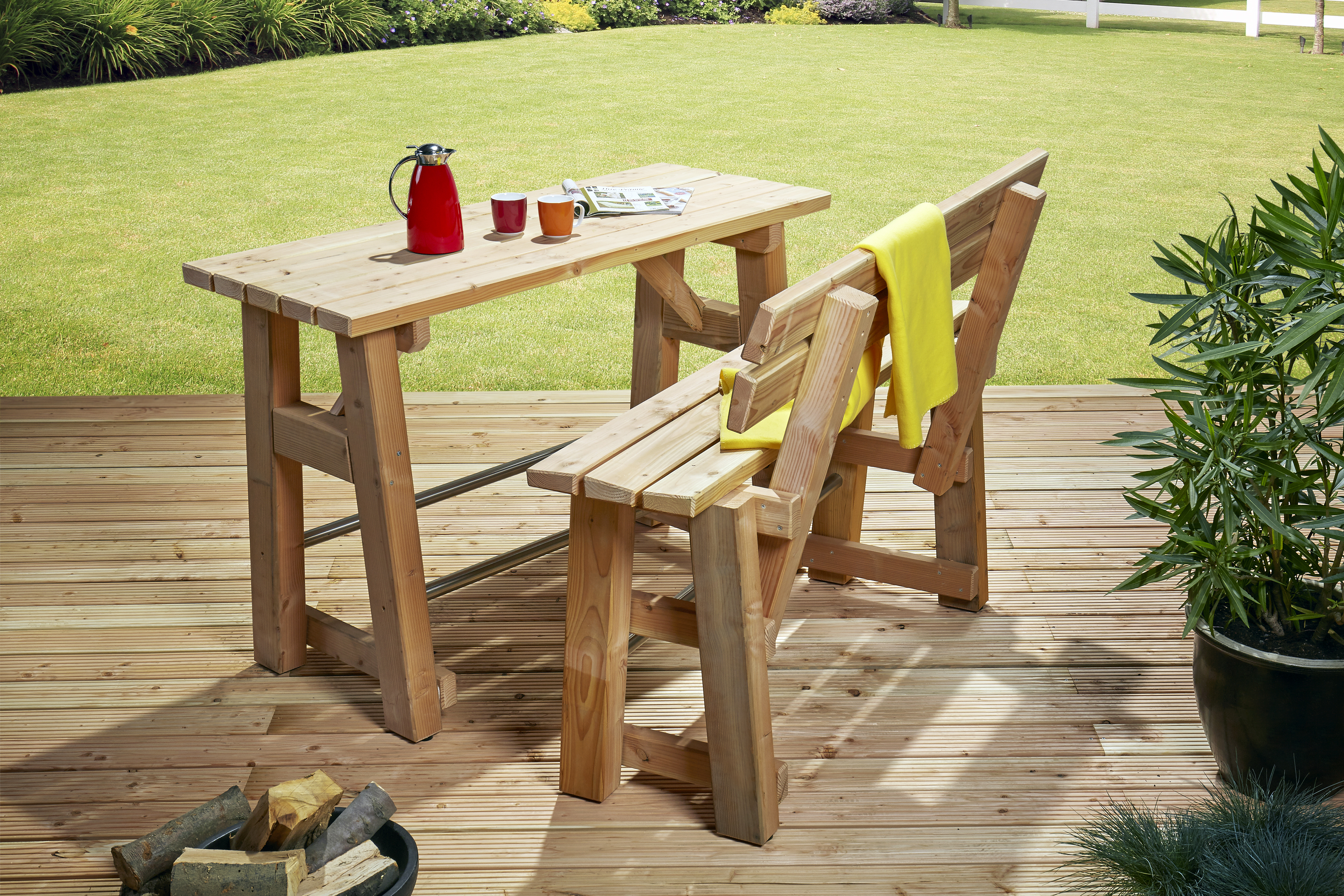 Hochbank Lennetal mit Rückenlehne