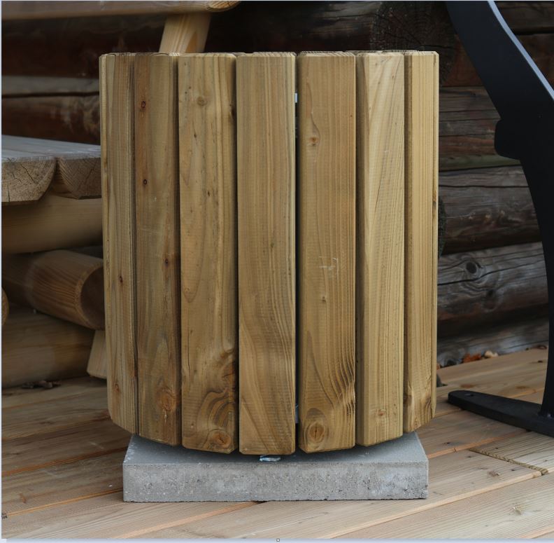 Papierkorb Mod. 3 mit  Fuß