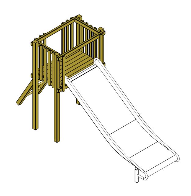 Rutschenturm 1,00 m breit