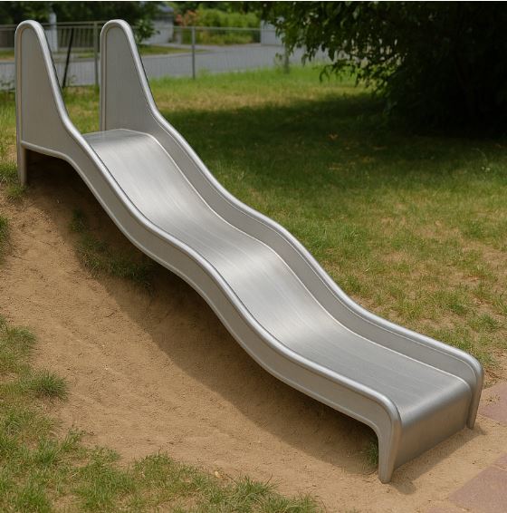 Edelstahlwellenrutsche 100 cm breit